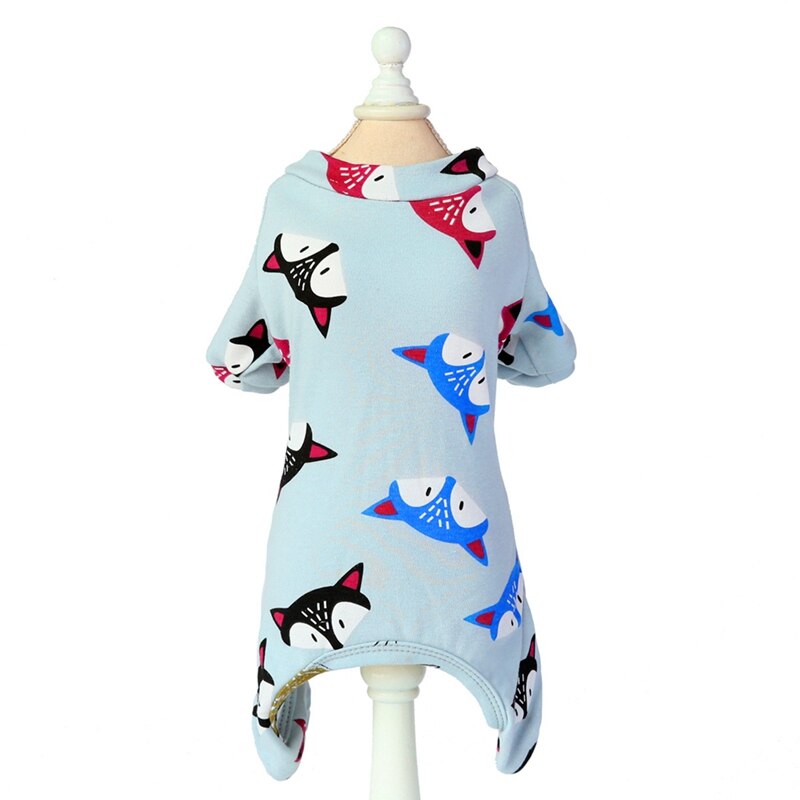 Pet Dogs Cute Pajamas Cat Clothes Puppy Jumpsuit For Chihuahua Pomeranian Dogs Print Clothes Newest