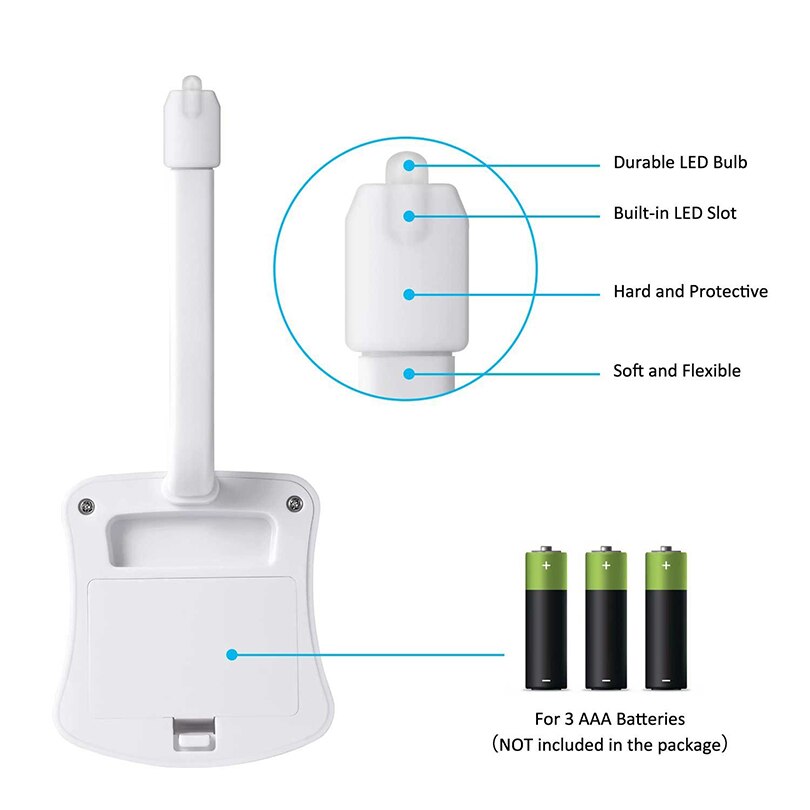 Lumière de Nuit LED pour Toilette Equipé d&#39;un Capteur de Mouvement, modèle PIR, 8 Couleurs Différentes, Eclairage pour Cuvette, Salle de Bain