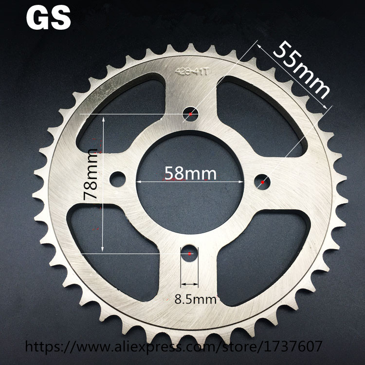 Piñón de motocicleta EN GS 30T 34T-53T 36T 38T 39T 41T 43T/EN GS, piñón de motocicleta/dientes de piñón de motor/suciedad de motocicleta