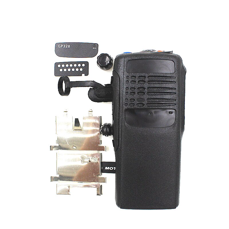 Boîtier noir boîtier avant coque Surface + cache poussière + bouton pour Motorola GP328 PRO5150 GP340 accessoires Radio