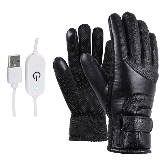 Winter Handschoenen Elektrisch Verwarmde Handschoenen Waterdicht Winddicht Fietsen Warm Verwarming Screen Usb Powered Verwarmde Handschoenen Kerstcadeau: 02
