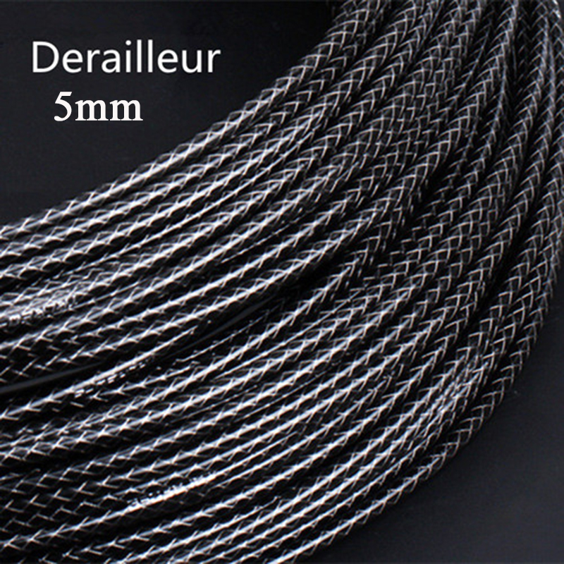 3m 5mm Weaving Line Bicycle Derailleur Brake Cable For Mountain Road Bike Cable Housing Tube Cycling Shifting Brake Wire: Shifting Black
