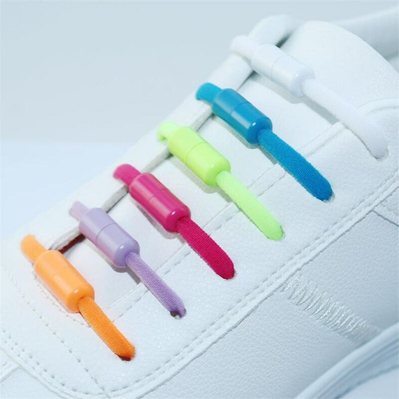 10 Uds. De cierres elásticos para cordones, cierre de cápsula de Metal, hebillas de punta, sin cordones, accesorios para cordones