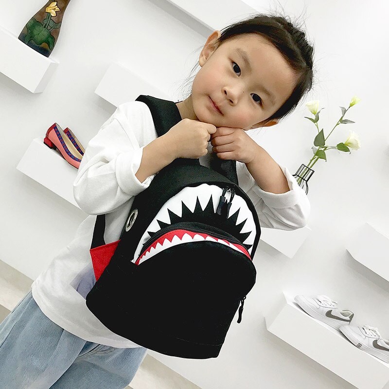 Kinderen Rugzak 3D Haai Vormige Schooltassen Meisjes Jongens Leuke Cartoon Animal Tas Kids Baby Schooltas 2 Maten