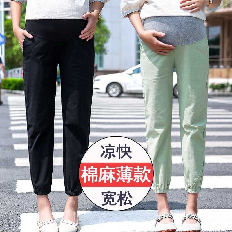 Pantalon sarouel de maternité | Vêtements de maternité décontracté és, vêtements de grossesse d'été pour femmes enceintes, pantalons de Harem à la