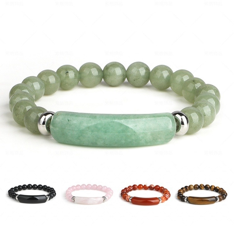 Natursten kristall druzy rosenkvarts ametist ädelsten pärlpärlor armband för kvinnor flickor smycken