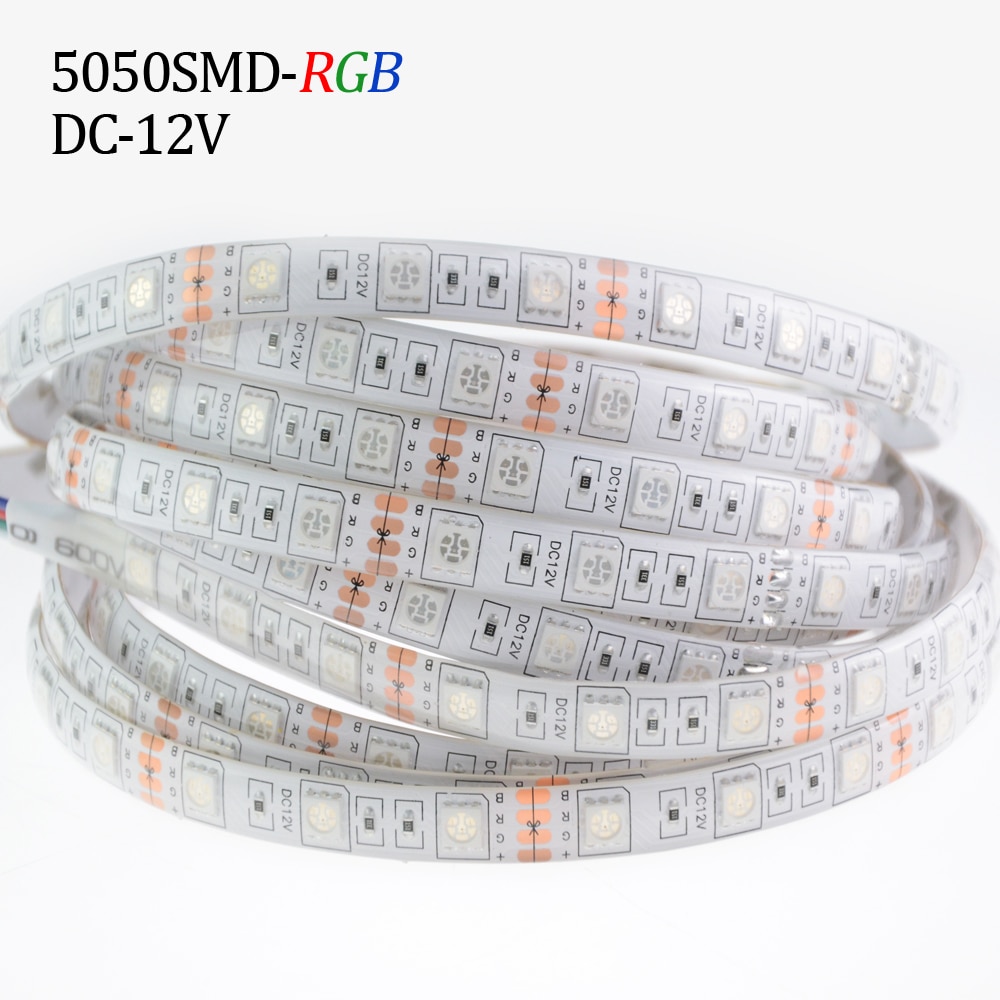 5050 RGB LED bande lumineuse 5 mètres 300 LED s DC 12 V diode LED ruban lumière étanche IP65 rouge vert bleu /blanc froid