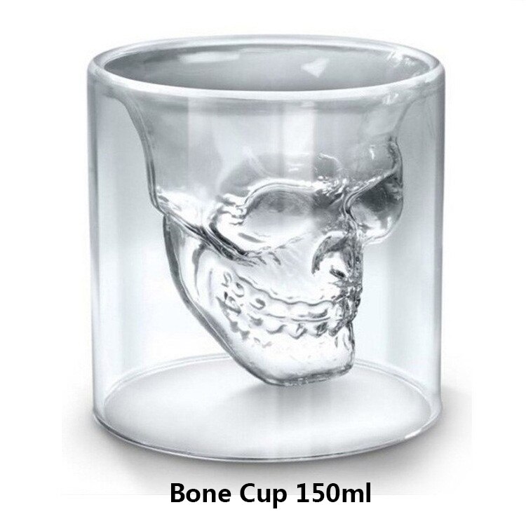 200ml Simple Double-Layer Transparent Heat-Insulated Glass Coffee Mug Double Wall Glass Cup Vacuum Cup for: Bone Cup 150ml