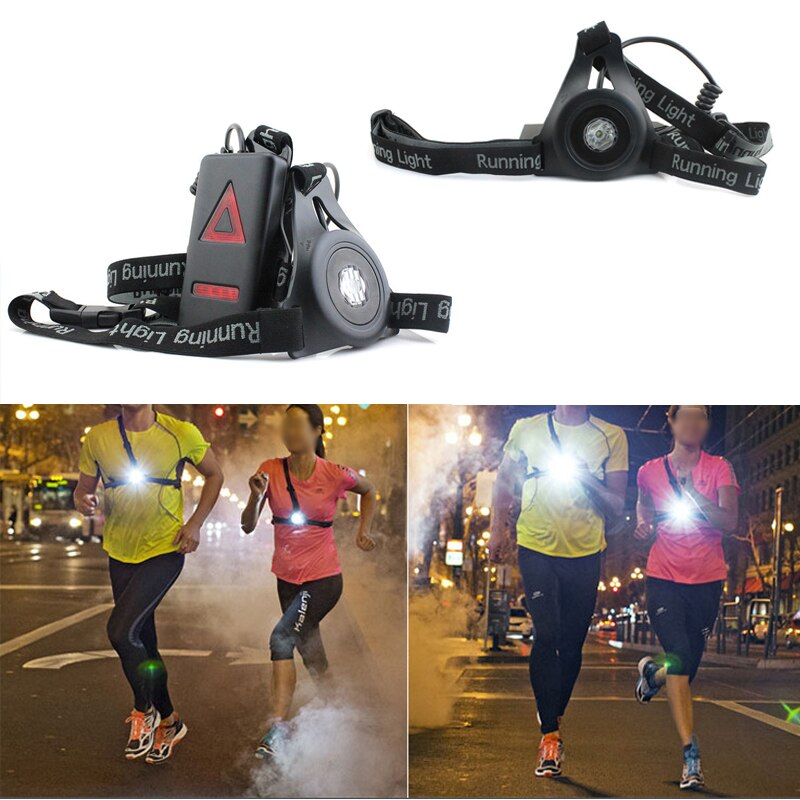 LED Night Running Light Coupon Adult Outdoor Sport USB Rechargeable Chest Lamp Safety Jogging Warning Light Cycling Torch