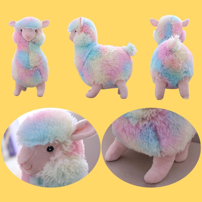 Leuke Regenboog Alpaca Schapen Pop Knuffel Knuffels Kussen Kerstcadeau