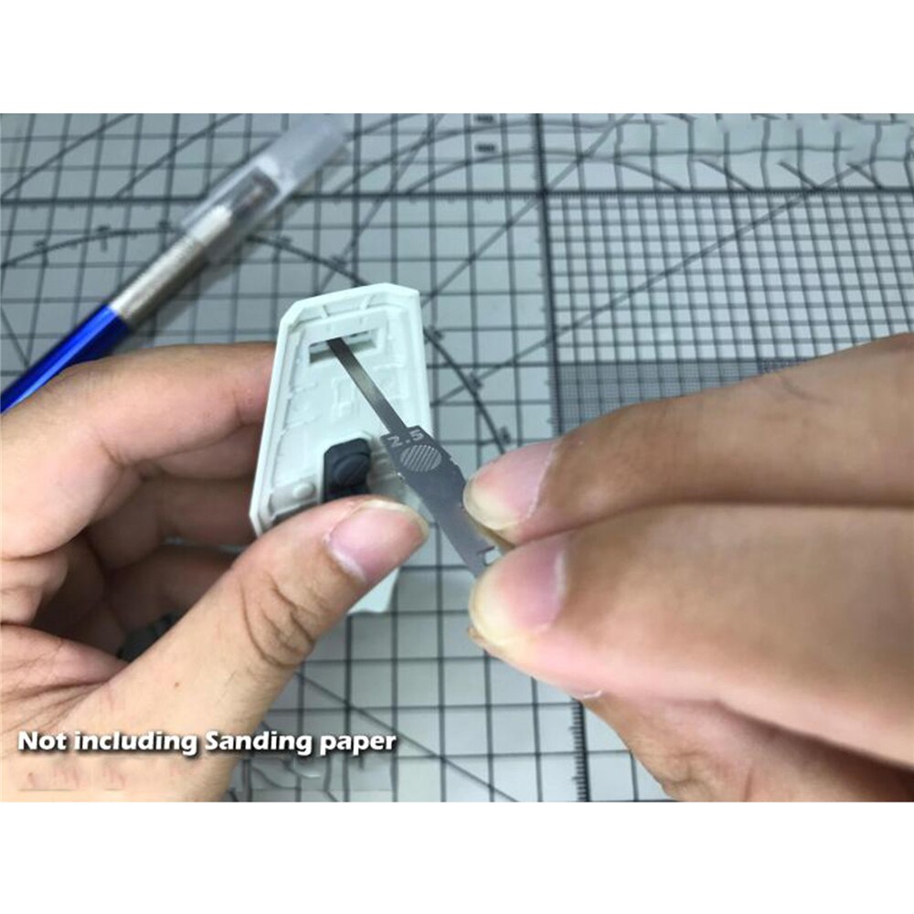 9 in1 detail-schleifstabfeile, handmodellbauwerkzeuge für gundam-modelldekorationswerkzeuge im maßstab 1/144