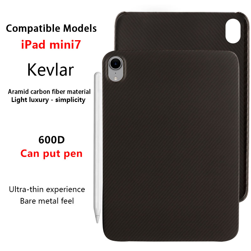Carbon fiber Case for iPad Mini 7 8.3 Inch & Mini6 thin matte Real Carbon Fiber Aramid Tablet Cover Protection Shell: other