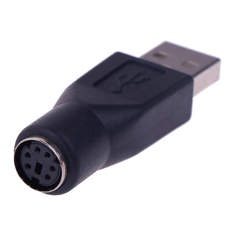 2Pcs PS/2 Male to USB Female Port Adapter Converter