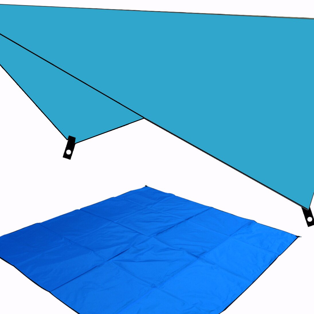 Waterproof Tarp Tent Shade Garden Sunshade Outdoor Camping Sun Shelter Beach Multifunction Awning With Camping Picnic Mat