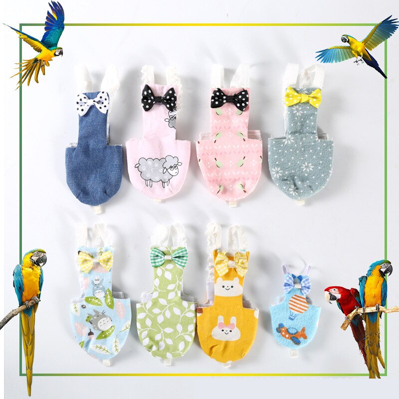Bird Parrot Diaper Cockatiel Pigeons Flight Suit Clothes Medium Large Small Pet Birds Clothes Diapers Pet Birds Feces Pocket