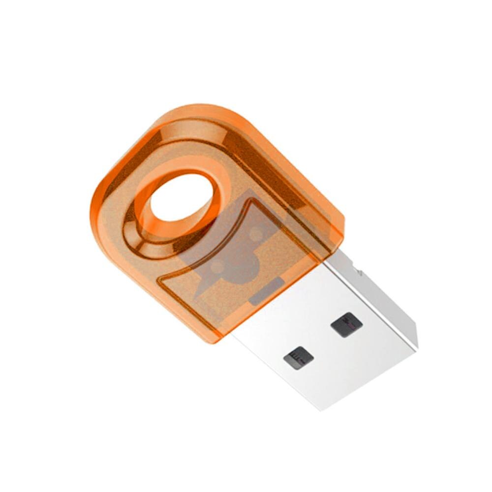 Adaptateur USB universel | Transmetteur Bluetooth, récepteur de musique, sans fil, Mini USB, Bluetooth V5.0,, clavier de souris: Orange