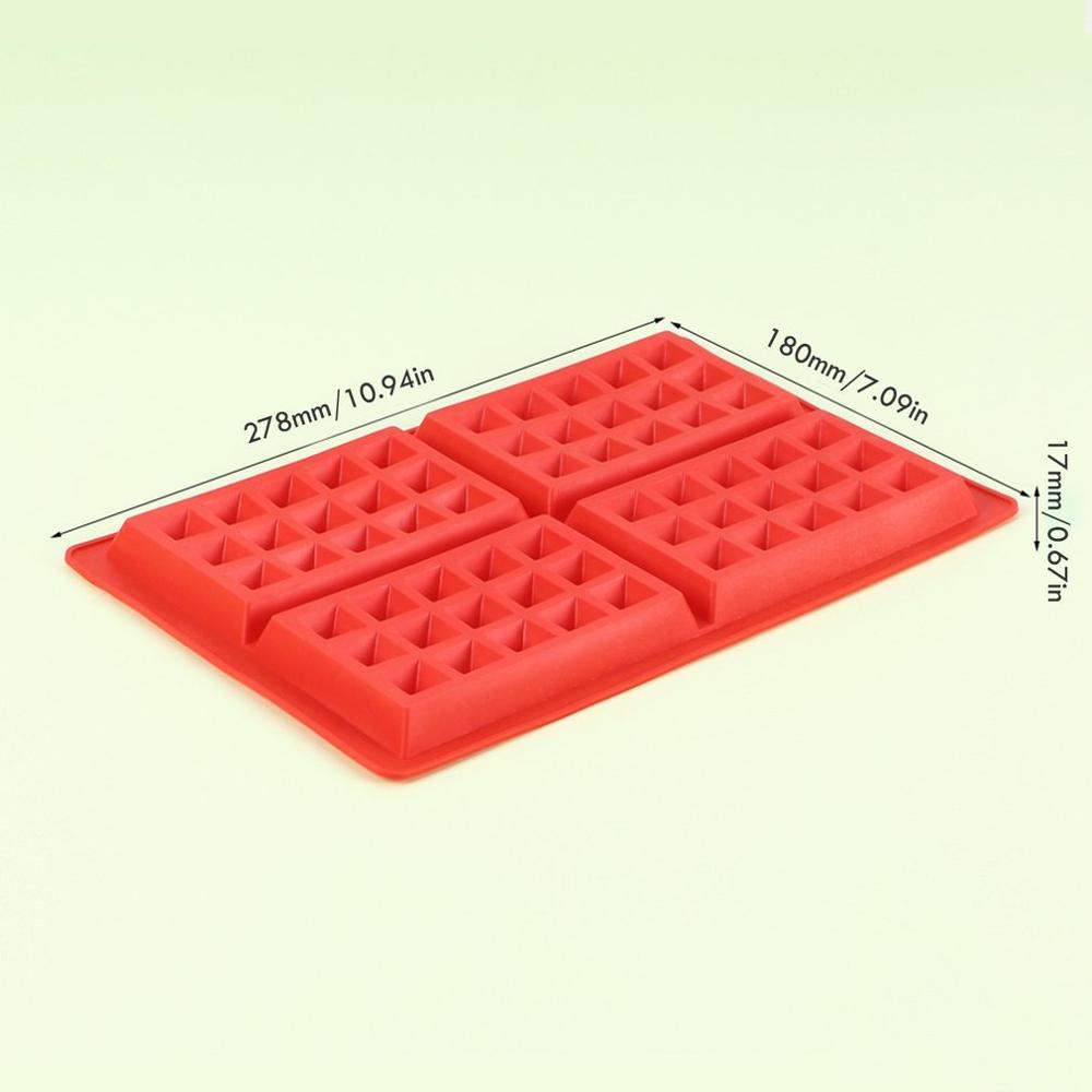 Diy Waffle Waffle Mold Model Nonstick Kitchen Cake Making Accessories Baking Tool Heart-shape 4-square Waffle Mold