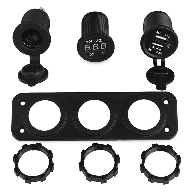 Urbanroad Dc 12V Motorfiets Boot Auto Dual Usb Lader Sigarettenaansteker Adapter Met Voltmeter Auto Usb Socket 5V 4.2A