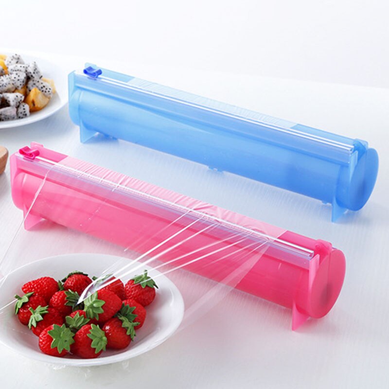 Film Plastique Distributeur De Papier D'aluminium Boîte De Support Pour Couper Le Film Alimentaire Film Alimentaire Cutter Cuisine Film Organisateur