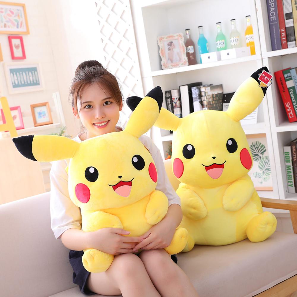 Zeer Grote Pikachus Pluchen Speelgoed Big Size Volledige Kussen Pokemoned Gevulde Pop Sussen Baby Kerstcadeau Voor Kinderen