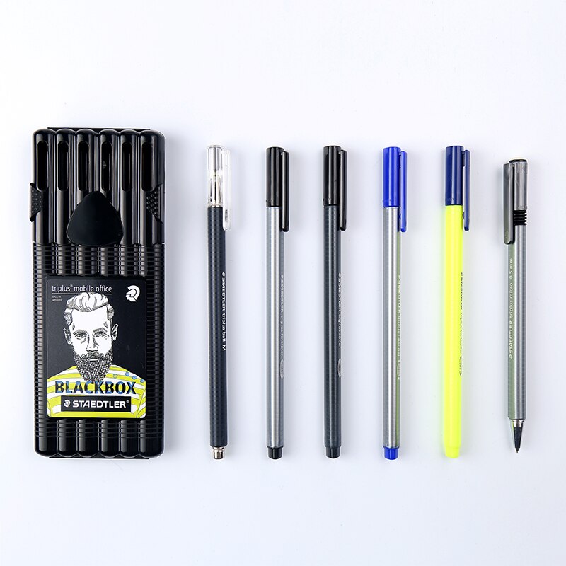 Staedtler-Triplus-boîte noire, crayon mécanique 0.5mm, pointe marqueur Permanent, papeterie