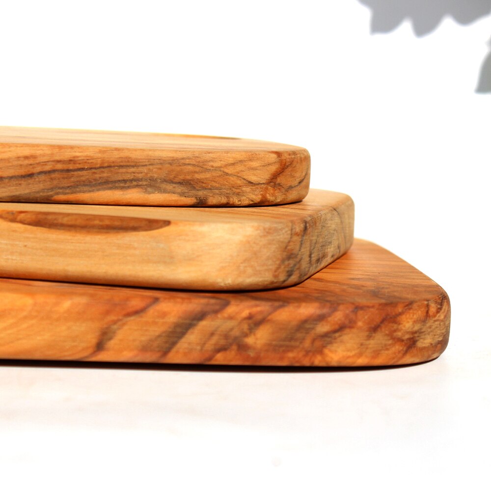 Planche à pizza sushi, bloc à découper en bois d'olivewood #902 finition à l'huile naturelle