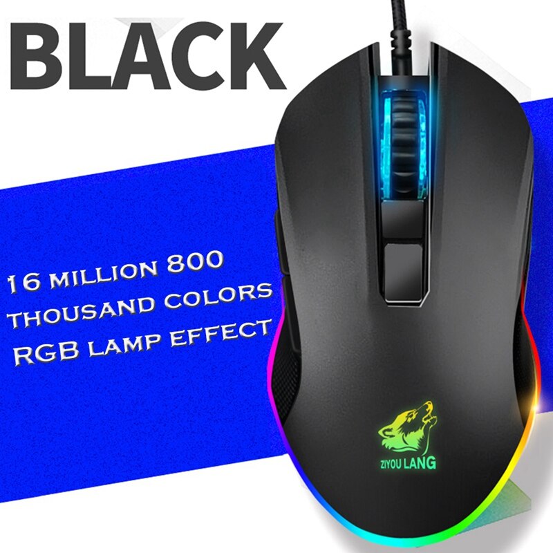 ZIYOU LANG T1 Wired One Handed Gaming Keyboard Mouse Combo For PUBG PC Gamer Combo Set