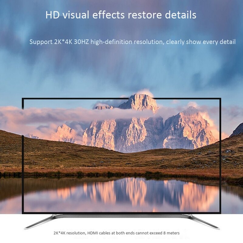 HDMI Audio Decoder Splitter Audio Splitter 1080P HDMI to Coaxial to Toslink to 3.5 Audio(EU Plug)