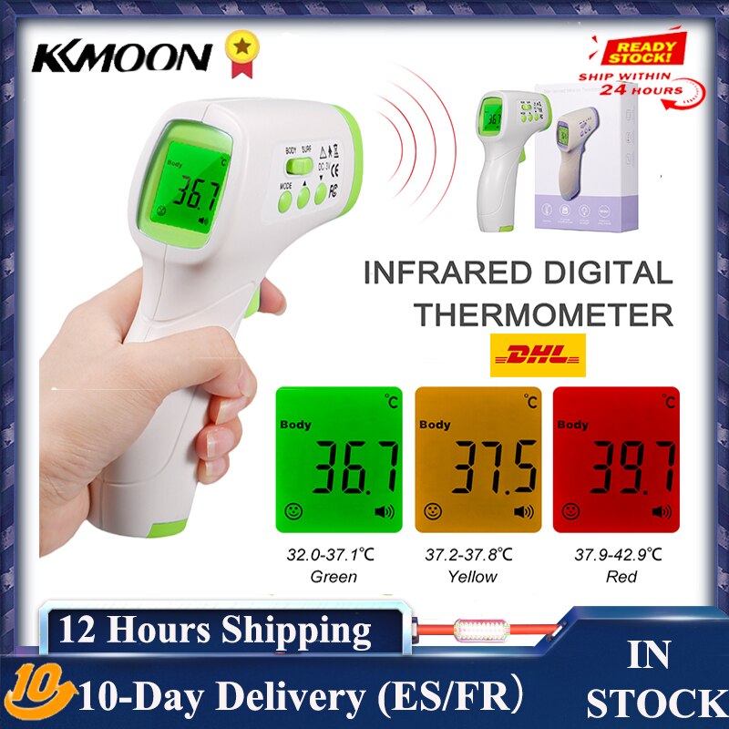 Wall-mounted Infrared Thermometer Non-contact Thermometers with Fever Alarm LED Digital Temperature Measurement for Surface Obje: Type 9