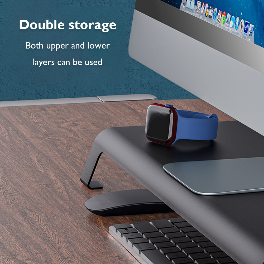 Multi-Function Laptop Stand Support Metal Computer Screen Riser Base Aluminum Alloy Desktop Monitor Holder