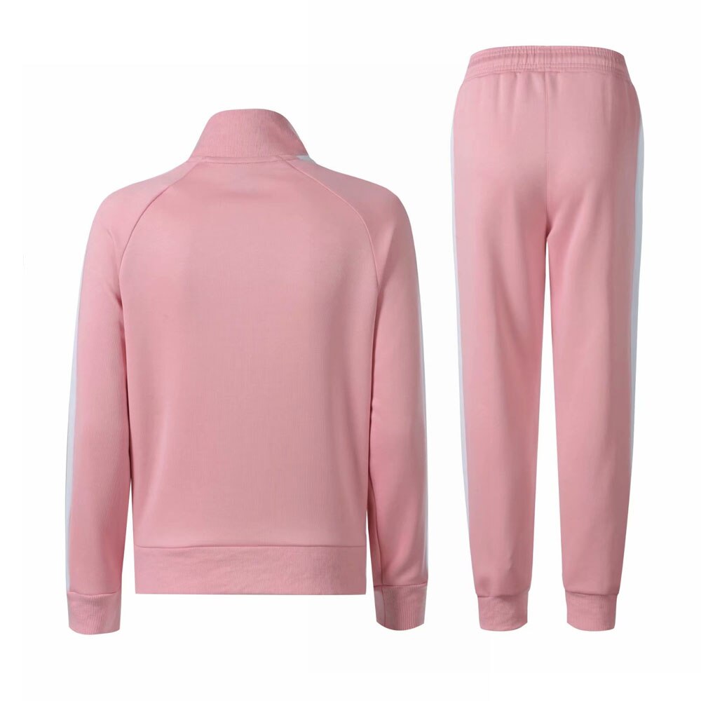 female Long Sleeve Soccer Sets Football Running Jackets Pants girls Tracksuit Football Training Suit uniform pink red