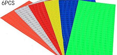 6 uds. De calcomanías reflectantes fluorescentes para llanta de bicicleta, Pegatinas reflectantes para ciclismo, cinta de seguridad