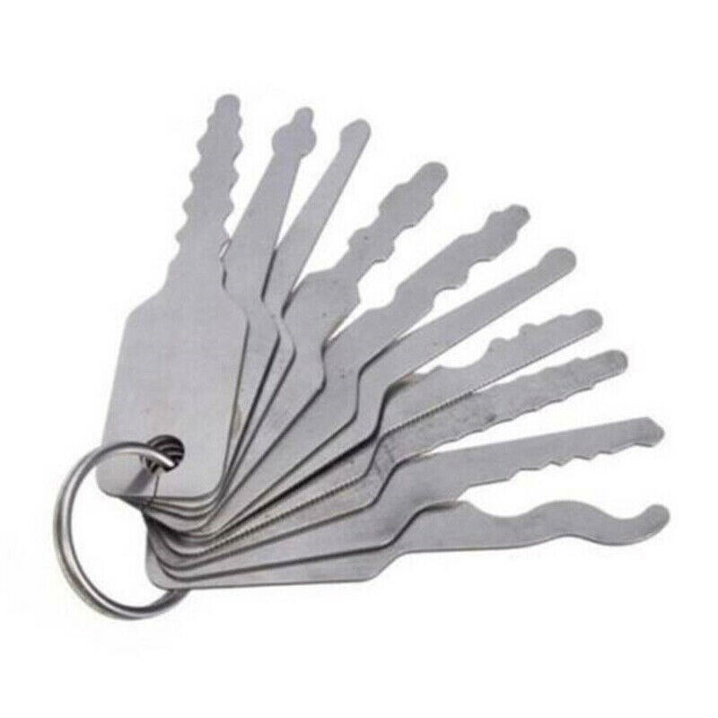 10 pieces Jiggler Key Double Sided Car key Open Repair Effective Tool