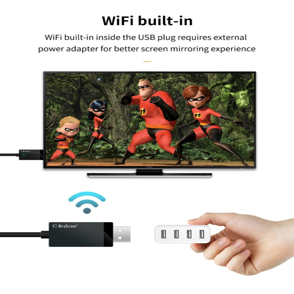 1080P Hd Kabel Smart Draadloze Screen Mirroring Ontvanger Telefoon Naar Tv Aansluiten Op Project Plug En Play Eenvoudig te Gebruiken