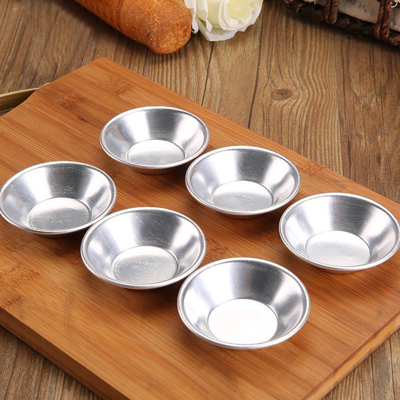 10pcs Egg Tart Mold Cake Aluminium Alloy Tart Mould Baking Tool