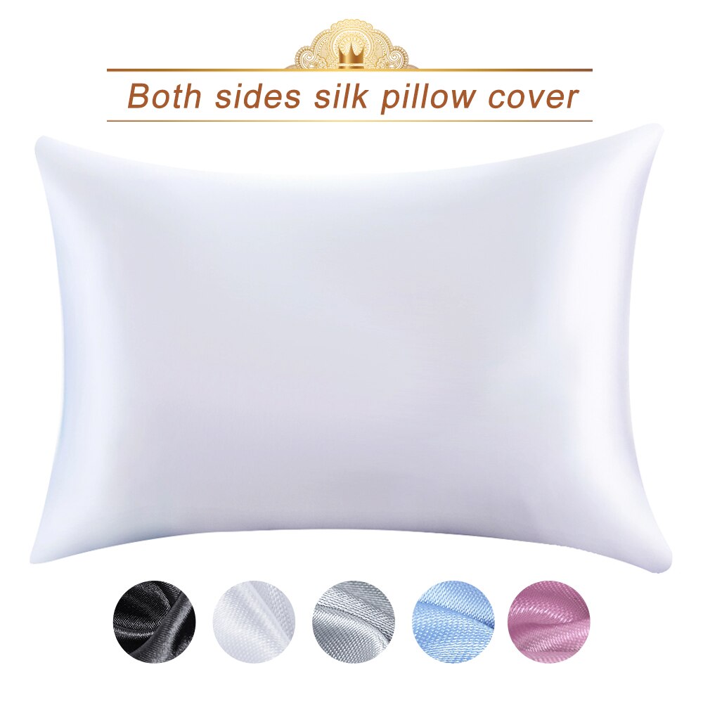 Faux Silk Satin Pillow Case Bedding Pillowcase zipper pillowcases Smooth Home pillow case for healthy standard multicolor
