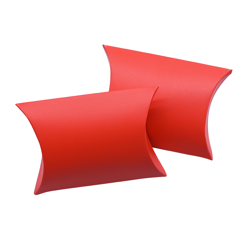 Caixa de presente de papel em forma de travesseiro, caixa para doces, acessórios de fornecimento, caixa de presente de decoração de festa de casamento, 20 peças: Red