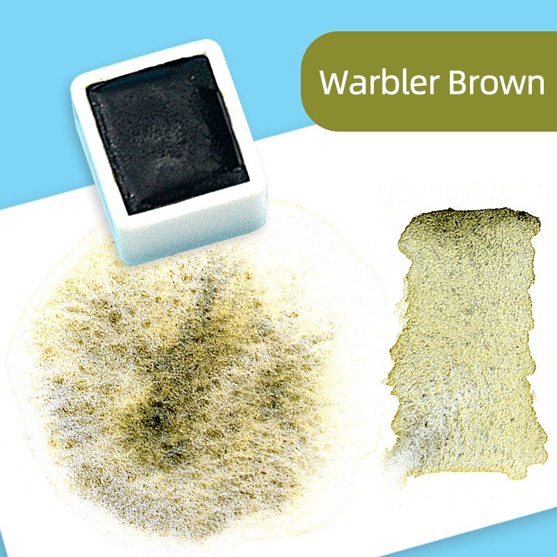 Super Vision Gelaagde Aquarel Pigment, Water Kleur Verf, Half Koekenpan Voor Tekening Verf, aquarel Aquarellen Art Leveranciers: Warbler brown