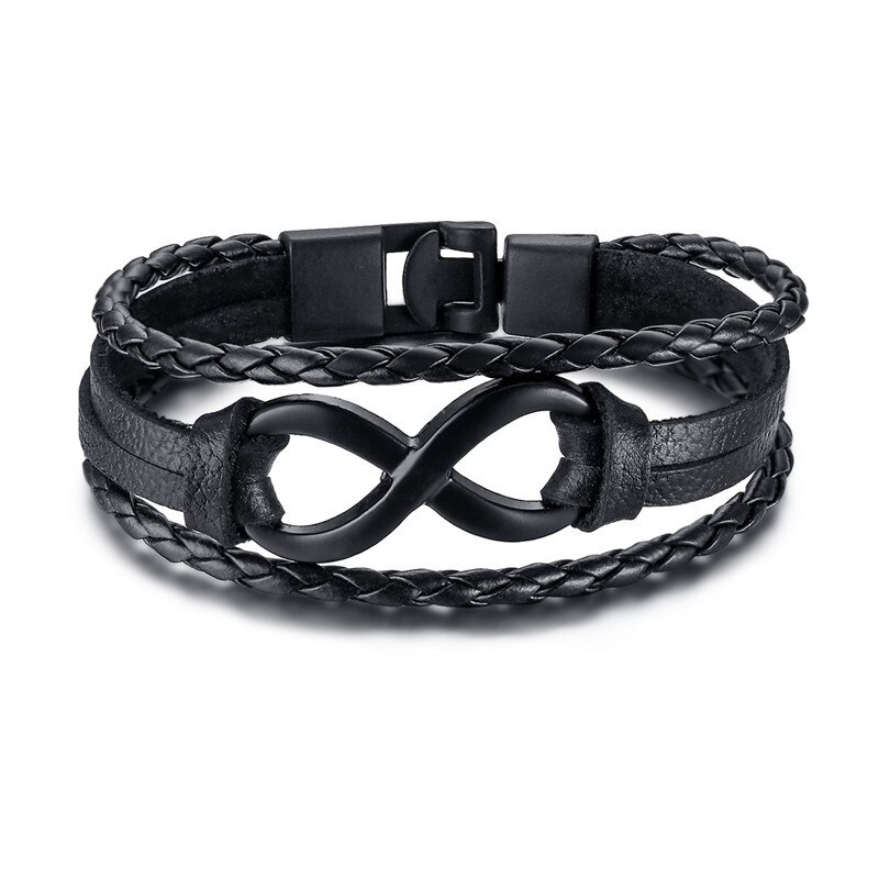 ZORCVENS 2022 Neue Jahrgang rüder Charme Armbinde für Männer Multi-schicht Leder Seil Armbänder Armreifen: 83213
