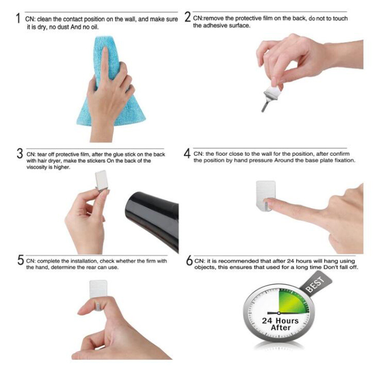 25# Stainless Steel Hook Sticky Hook Kitchen Nail-free Seamless Wall Hanging Multipurpose Stick Hook Up Bathroom Firmly Крючки