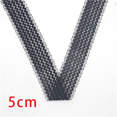 Naaien rekbare elastische band 40mm 50mm breedte wit zwart kant elastische lint tailleband ondergoed kledingstuk diy accessoires 1m: 5cm zwarte bloemen