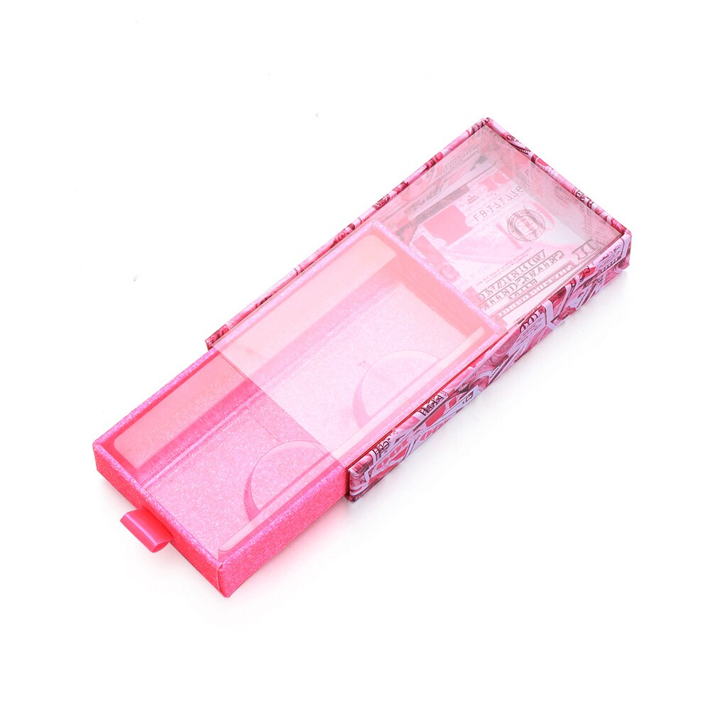 USD Eyelash Packaging Box Case with Transparent Tray Lashes Boxes Empty Eyelashes Package Box For 15-30mm Lashes Rectangle Box: 5