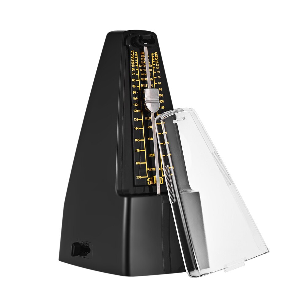 Metrónomo mecánico Universal estándar de Material ABS para guitarra, Piano, violín, bajo, tambor, herramienta de práctica Musical para principiantes