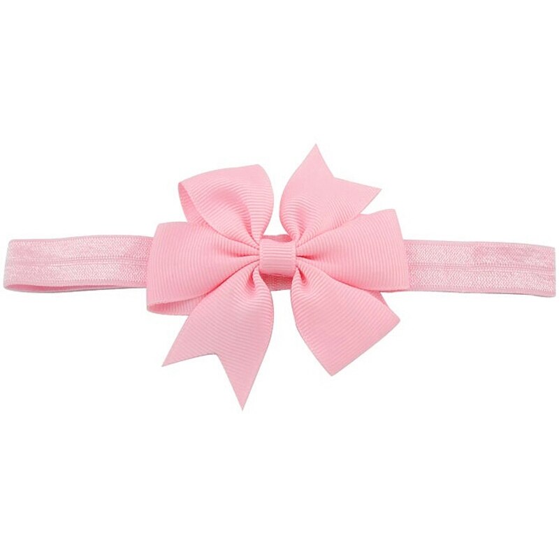 2 pieza Baby Girls lazo para cabello decoración de cinta para el pelo diadema, negro y rosa
