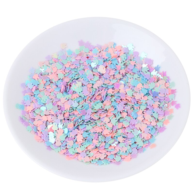 1 bag Ultrathin 4mm Rabbit Shape Glitter Sequins for Craft PET Sequins for Nails Arts Manicure/wedding Christmas Decor Confetti