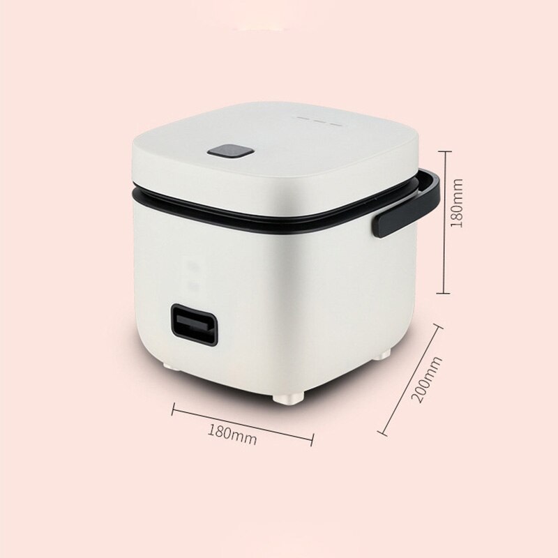220V 200w Electric Rice Cooker Portable Cooking Pot Food Warmer Electric Heating Cooker Steamer Cooker Insulation Lunch Box 1.2L