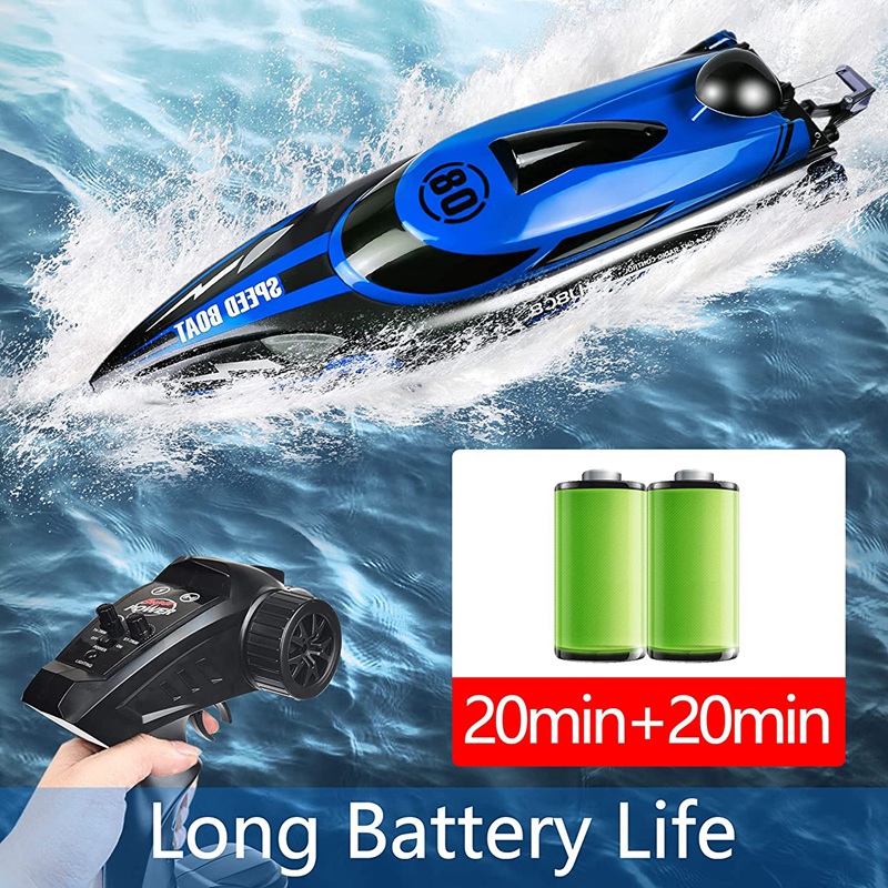 2.4 Rc Boot Afstandsbediening Boot Voor Zwembaden Of Meren Met Led Licht 2 Oplaadbare Batterijen Voor Kinderen Volwassen Speelgoed beste