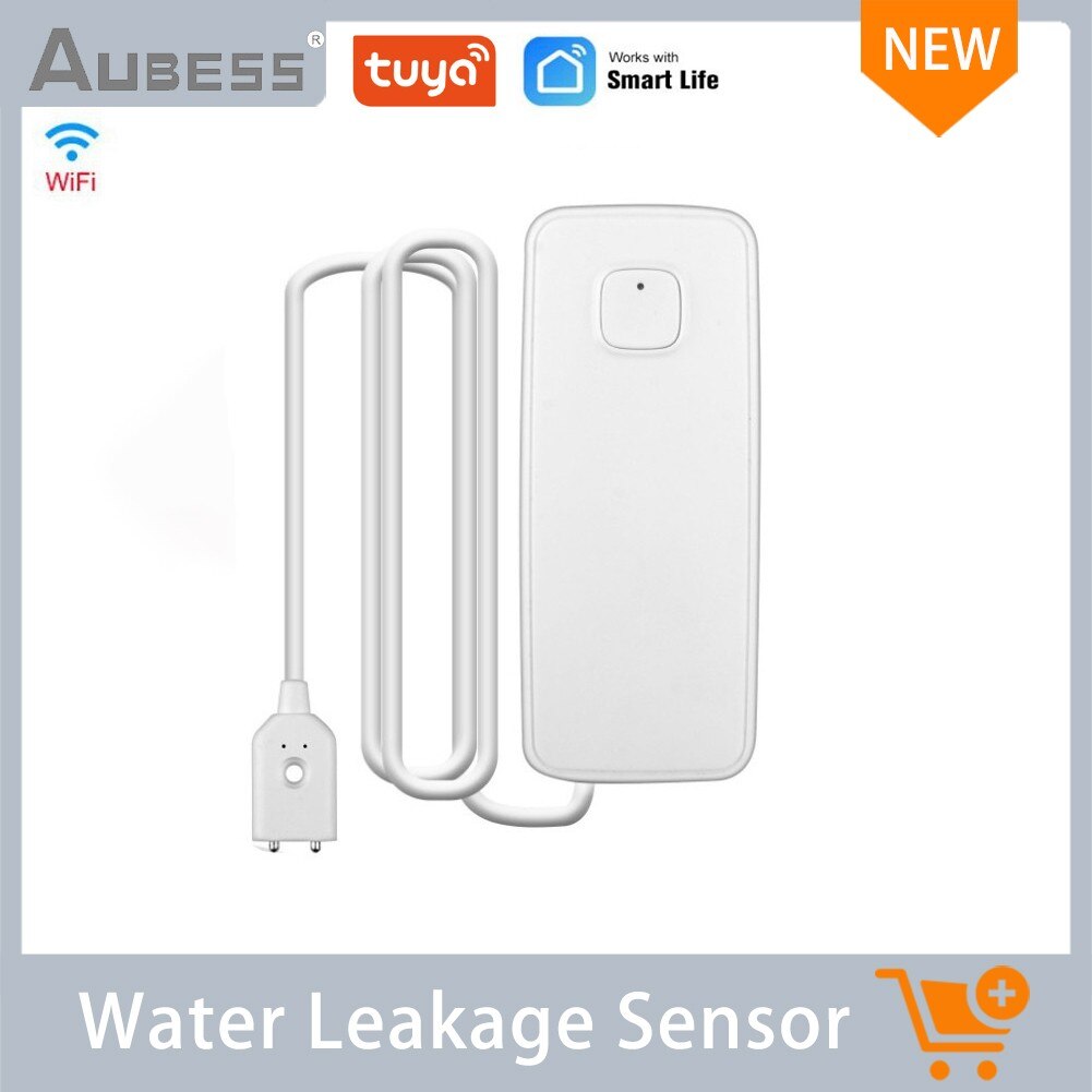 Aubess – capteur de fuite d'eau WIFI Tuya, alarme de fuite indépendante, système de sécurité domestique intelligent, avec application