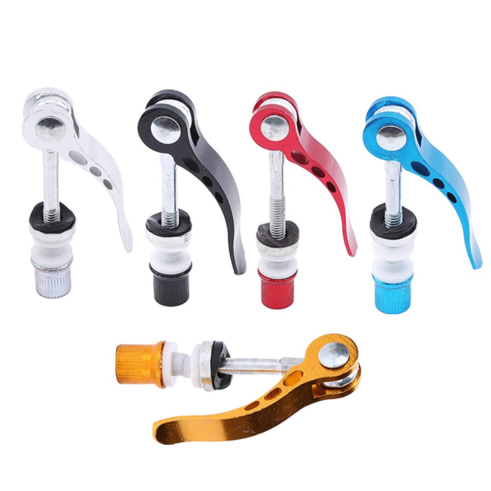 Cycling Aluminium Tube Seat Clamp Bolt Bicycle Quick Release Bolt Bike Seatpost Clamp Skewer Bolt Mountain Bicycle Accessories