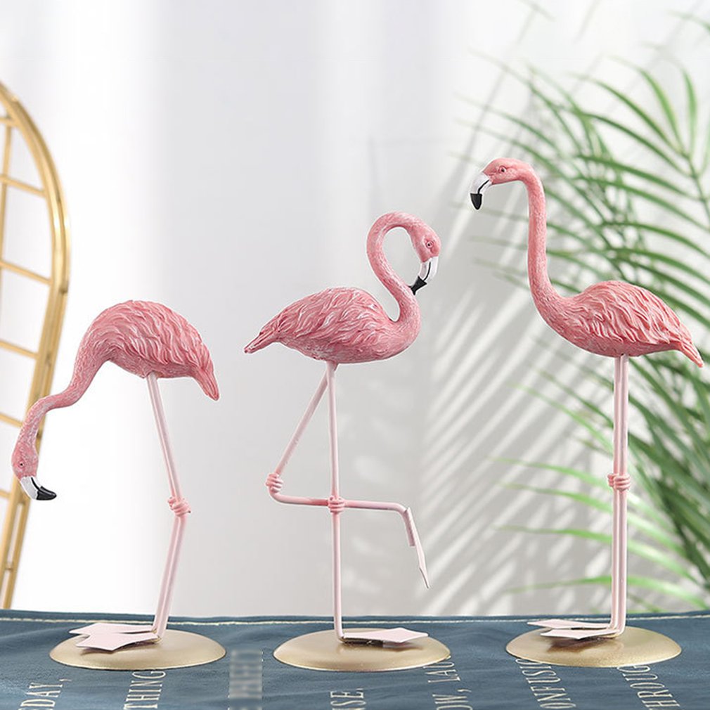 Lovely Cute Flamingo Resin Home Decorations Christmas Ornaments Table Desk Decoration for Home Bedroom